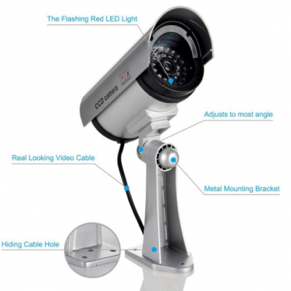Dummy camera with flashing
