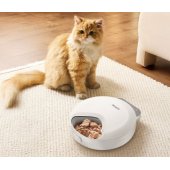 F26 4 Meals Cat Feeder with 2 Ice Packs white