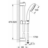 Vitalio Start 100 Shower rail set 2 sprays 279482430
