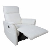 Recliner armchair GERRY with manual mechanism, white