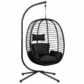 Hanging Rocking Chair Garden Cocoon Cushions Swing Frame