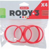Zolux Rody3 connector 4 pcs red.