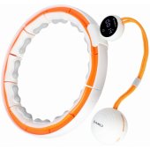 _7200812 HHM21 HULA HOOP WHITE/ ORANGE WITH MAGNETS, TPE TABS AND WEIGH