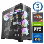 AQUA Ryzen 5 9600X 64GB 1TB SSD RTX5050 8GB no-OS Black