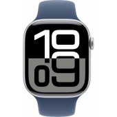 Watch Series 10 46mm Silver/ Denim Band - S/ M