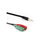 3.5mm Dual Female to 3.5mm Male 4-Pin Adapter Cable