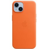 "Leather Case with MagSafe iPhone 14 (MPP83ZM/ A)" Orange