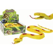 Artificial Rubber Snake Yellow with Red Patches Structural