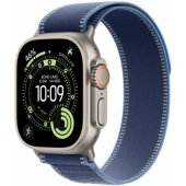 49mm Blue/ Bright Blue Trail Loop - S/ M - Natural Titanium Finish