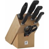 Knife block, natural Wood, 7 pcs.