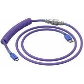 Coiled Cable USB-C to USB-A Purple
