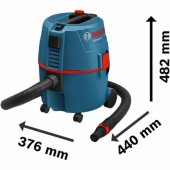 Bosch GAS 20 L SFC, wet/ dry vacuum cleaner (blue)