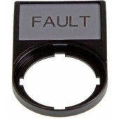 Eaton FAULT description plate 50 x 30mm black rectangular M22S-ST-GB
