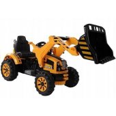 Electric Ride On Tractor with Bucket Excavator Orange