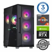 Ryzen 5 5500 16GB 500SSD M.2 NVME RTX3050 6GB no-OS Black