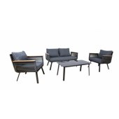 MALAGA table, sofa and 2 chairs