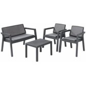 Emily Patio Set Grey 4pcs
