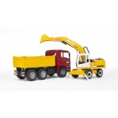 MAN TGA Construction truck with Liebherr Excavator