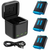 Fast Charger for GoPro Hero 9 / Hero 10 + 3 batteries