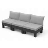 Elements 3 Seater Grey