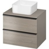 Cersanit S522-023 VIRGO 60 grey cabinet with countertop CZARNY handle