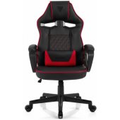 Knight Faux Leather Black/ Red