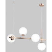 Alfa Vinci White 4-point gold pendant lamp 63083 Al