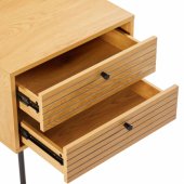 Night stand LINE with 2-drawers 50x40x50cm wood
