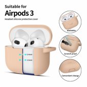 Silicone Hook AirPods 3 cover latte