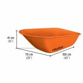 Two-wheel garden wheelbarrow with metal bin 118L