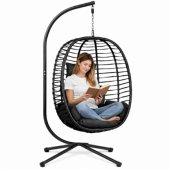 Hanging Rocking Chair Garden Cocoon Cushions Swing Frame