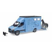 MB Sprinter animal transporter with horse, model vehicle (blue)