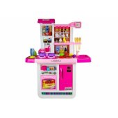 LeanToys Pink Kitchen with Water Pots Food Supplies Sound