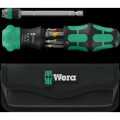 Wera Kraftform Kompakt 26 RA-R with pouch, bit set black/ green, 6-piec
