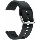 22mm Black Silicone Strap