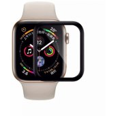 "3D Curved Tempered Glass for Apple Watch 45mm" Black