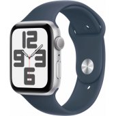 Watch SE 2 44mm Silver Aluminium/ Storm Blue Sport Band - S/ M
