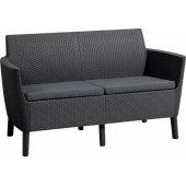 Garden Salemo 2 Seater Sofa Grey