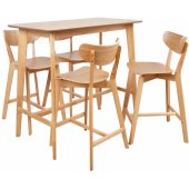 Bar Table Set ROXBY with 4 Chairs