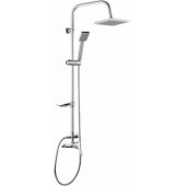 Deante Joko Square rain shower set with faucet chrome (