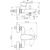 Ideal Standard CERAFINE O bath mixer, Silk Black