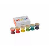 Set of egg holders 6 pcs stone mass different colors