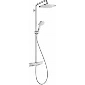 Croma E Showerpipe 280 1jet with thermostat Ecostat E Chrome