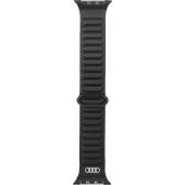 Audi Logo Genuine Leather Magnetic Apple Watch 44/ 45/ 46/ 49mm Black