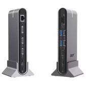 Universal docking station 15in1 USB-C Grey