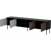 CORTINA 4D 200x40x55 Black/ Walnut