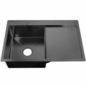 Kitchen sink NT 780x510x200mm left surface black