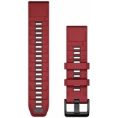 22mm QuickFit Silicone Strap Marsala/ Graphite