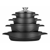MGK-17 Soup Pot Set Black Aluminium