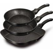 Berlinger Haus wok frying pan Metallic Line 20 24 28cm 3pcs.